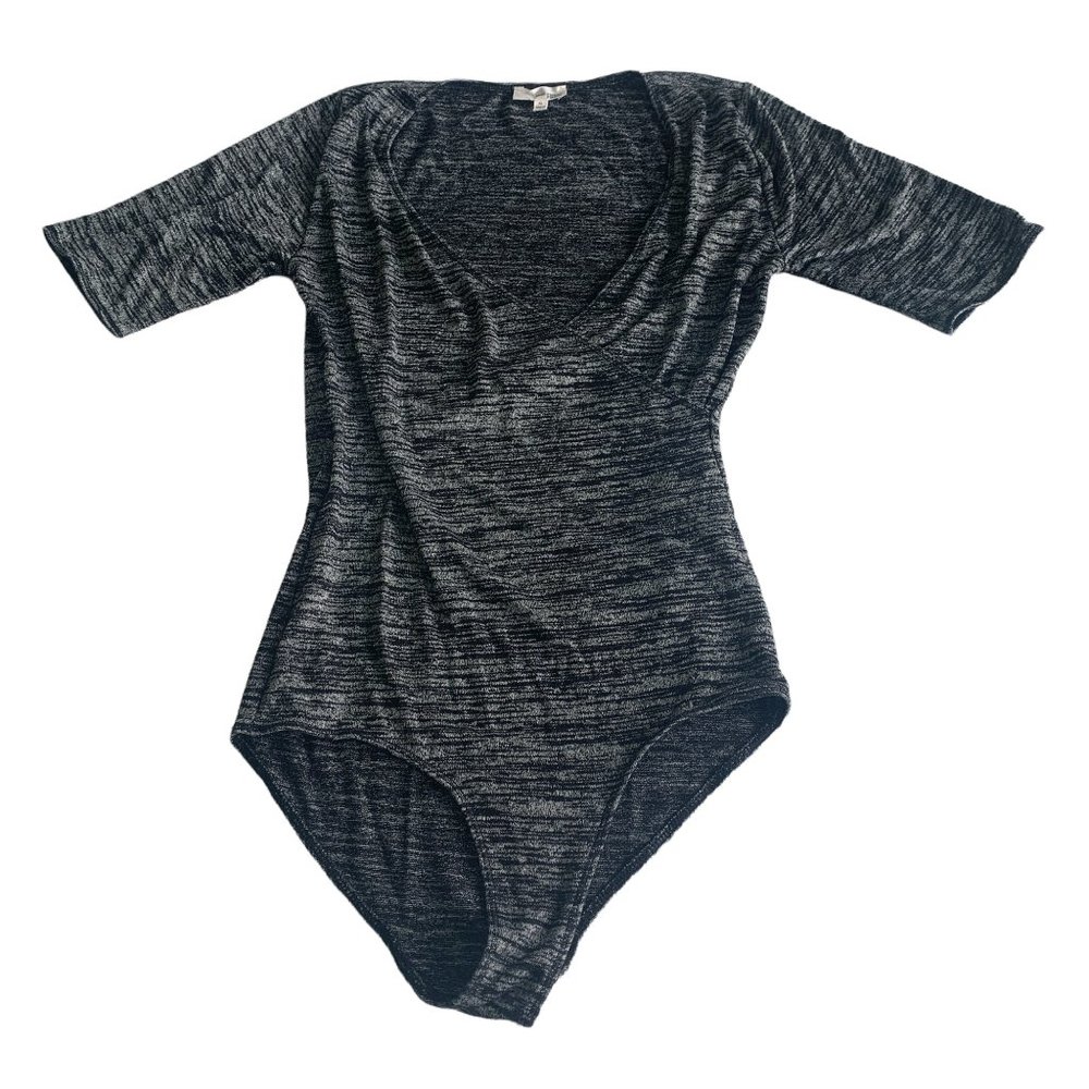 Aritzia Wilfred Free Bodysuit Medium Grey Short Sleeve Jumpsuits